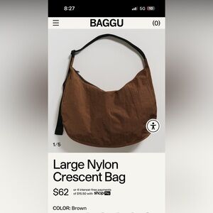 Large brown Baggu crossbody